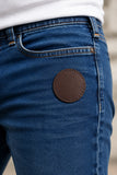  Dark brown round repair patch napa leaher