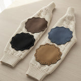 Repair patches round patten shape suede leather