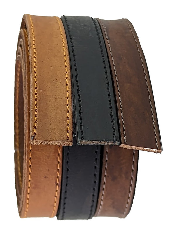Brown Black & Dark Brown  15 mm wide Leather strips