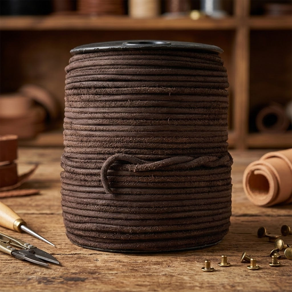 Dark Brown 3 mm Round Leather craft Cord 2,3,4.5. Metre Lengths