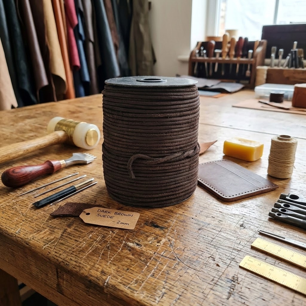 Dark Brown 3 mm Round Leather craft Cord 2,3,4.5. Metre Lengths