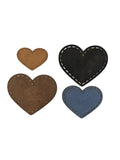 Repair Patches hart shape and star design leather suede