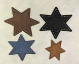 Repair Patches hart shape and star design leather suede