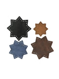 Repair Patches hart shape and star design leather suede