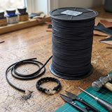 Navy Blue leather craft cord 3 mm Square