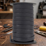 Black leather 10 mm x 2mm flat cord