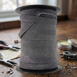 Grey suede leather cord 10 mm wide