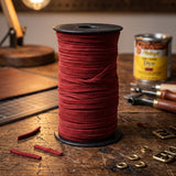 Red Flat suede leather cord  5 mm wide