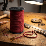 Red Flat suede leather cord  5 mm wide