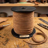 Brown Flat 5 mm wide 1.5 mm thick suede leather cord