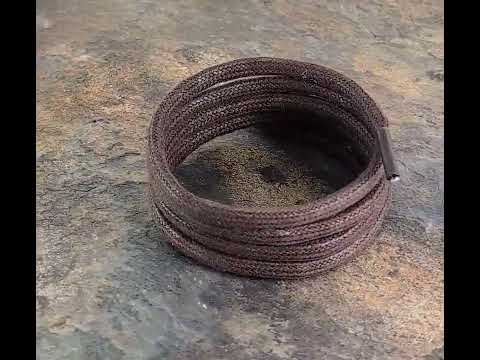 Brown wax cotton shoelace and Boot laces 5mm round