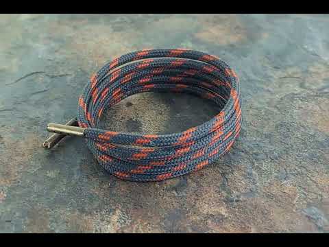 Shoelaces and Boot Laces Grey Orange Fleck