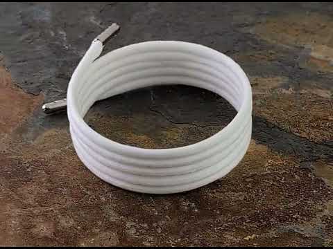 Wax cotton shelaces and Boot Laces White 3 mm round.