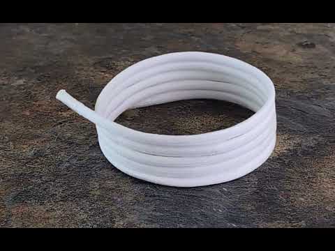 Shoelaces & Boot Laces White waxed cotton cord 3 mm round