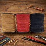 Leather suede cord  Black, Red & Brown 3 mm wide