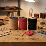 Leather suede cord  Black, Red & Brown 3 mm wide