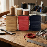 Leather suede cord  Black, Red & Brown 3 mm wide