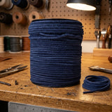 Navy Blue 3 mm Round Leather craft Cord