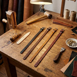 Leather straps 10 mm x 1 mm with Buckle sizes from 15 cm- 100 cm