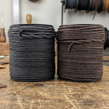 Black and dark brown 3 mm round craft cord