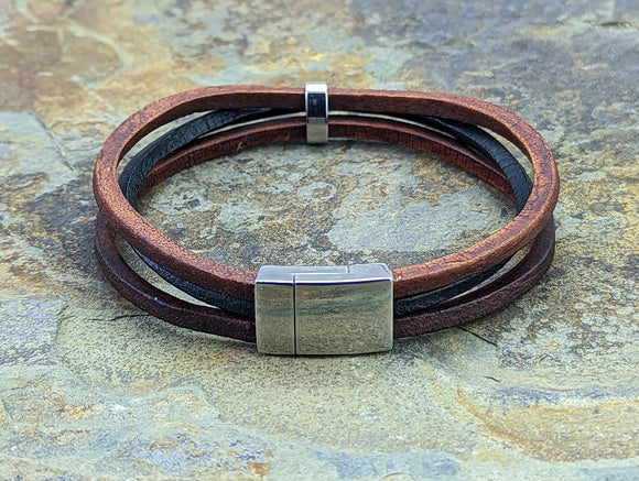 Leather cord combination Bracelet