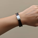 Leather cord combination Bracelet