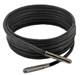Black wax cotton shoelaces & Boot laces 3 mm round