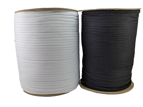Black or White 5 mm flat cord Polyester