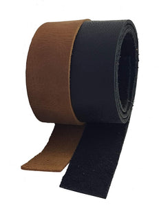leather strips Black & Brown 25 mm wide