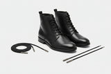 Black leather heavy duty laces