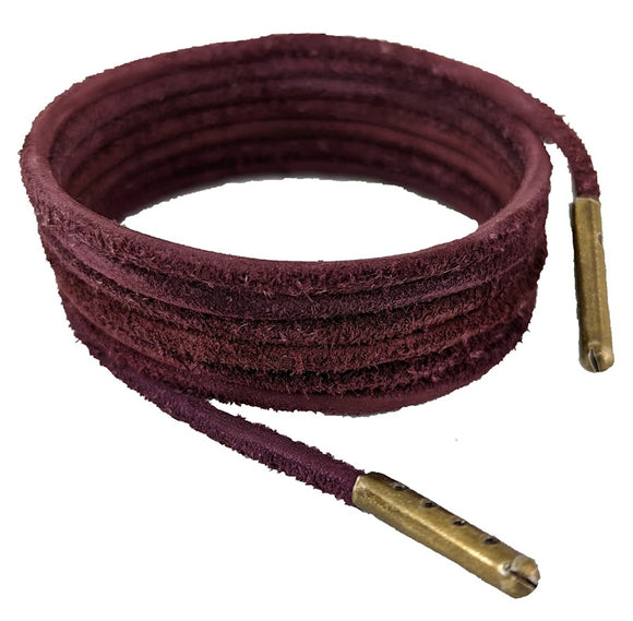 Shoelaces & Boot Laces Burgundy 3 mm Round Leather