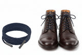 Shoelaces and Boot Laces Grey Blue 3 mm Round Leather