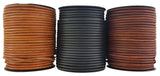 Black & Brown 4 mm round leather cord smooth finish.