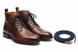 Leather shoe & Boot laces 3 mm round Navy