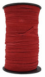 Red suede flat leather cord 5 mm wide