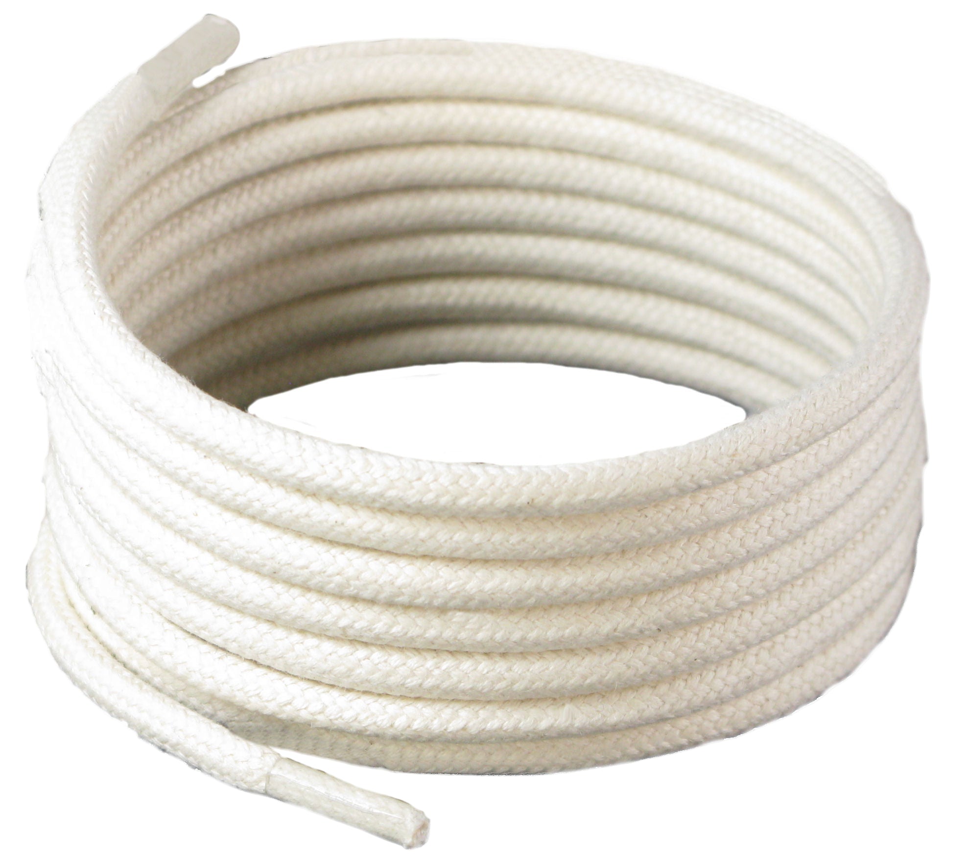White/Cream 160 cm Long, 5.0 mm Round laces