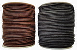 Black or Brown 4 mm Round Leather craft Cord wire