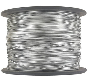 Silver round elastic 1.2 mm 5, 10, 25, meter lengths